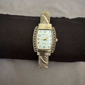 Geneva Women's Silver and Black Watch